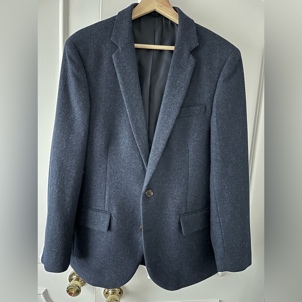 J. Crew Men's Ludlow Navy Wool Sport Coat Blazer